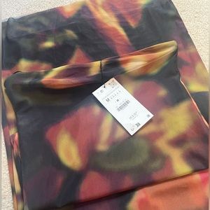 ZARA NWT STRAPLESS PRINTED FITTED DRESS